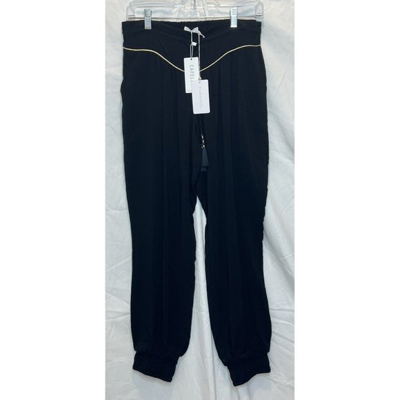 Capella Australia Flannel Brand Sz 2 Nwt Black Renegade Pants Msrp 275